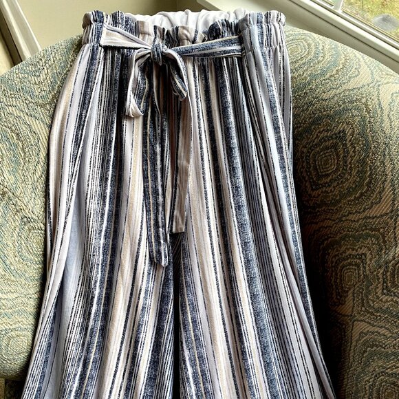 White / Blue Stripe Jumpsuit - Picture 5 of 7